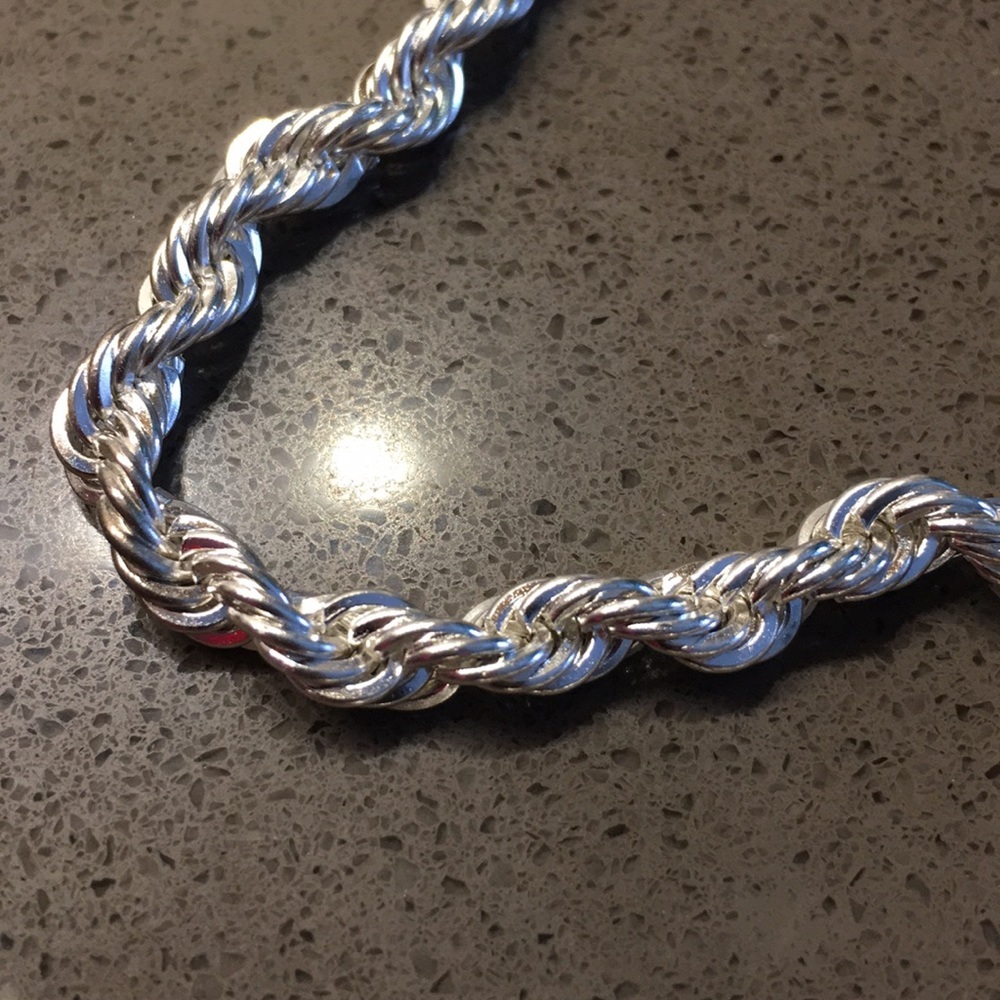 NWOT 30” 925 silver French rope vintage chain​